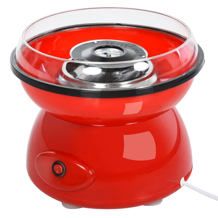 450W Non-Stick Stainless Steel Candyfloss Machine Red