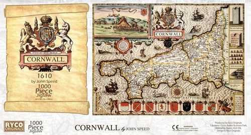 Cornwall Historical Map 1000 Piece Jigsaw Puzzle (1610)