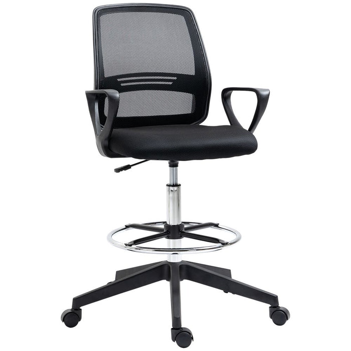 Drafting Chair Tall Office Chair with Adjustable Height and Footrest