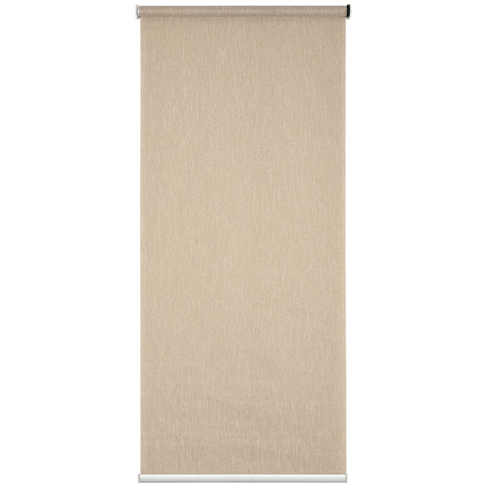 HOMCOM WiFi Smart Roller Blinds Work with TUYA App, Window Shade with Rechargeable Battery, Polyester Electric Shades Blind Easy Fit Home Office Living Room Bathroom Kitchen, Brown, 80cm x 180cm