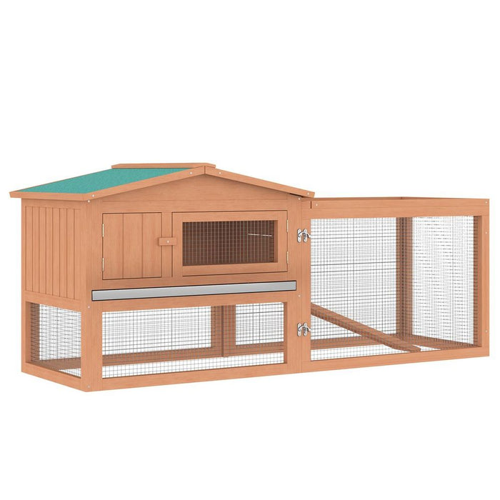 Premium Wooden Rabbit Hutch 2 Tier Large Coop Run - Durable, Spacious, Versatile