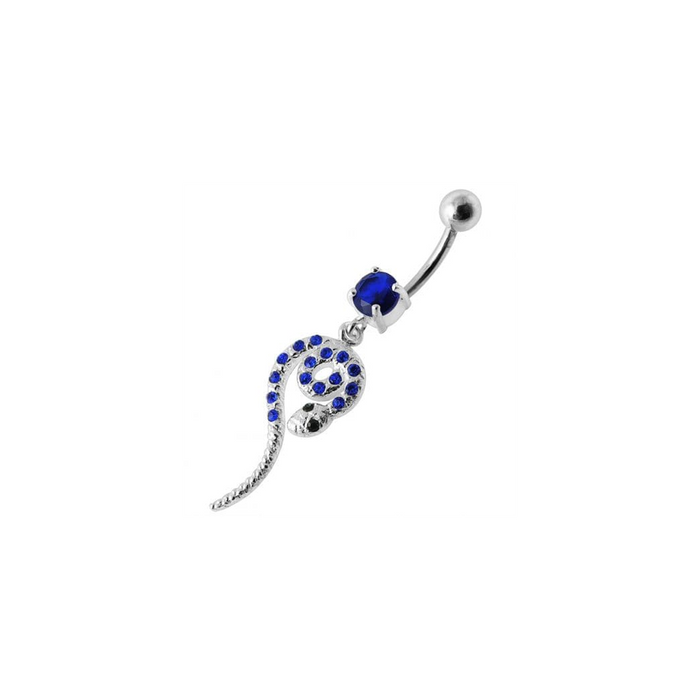 Snake Jeweled Dangling Belly Ring