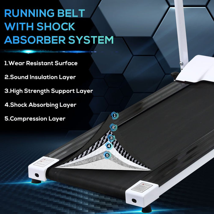 High-Speed Folding Treadmill: Home Fitness Machine with Safety Stopper - HOMCOM