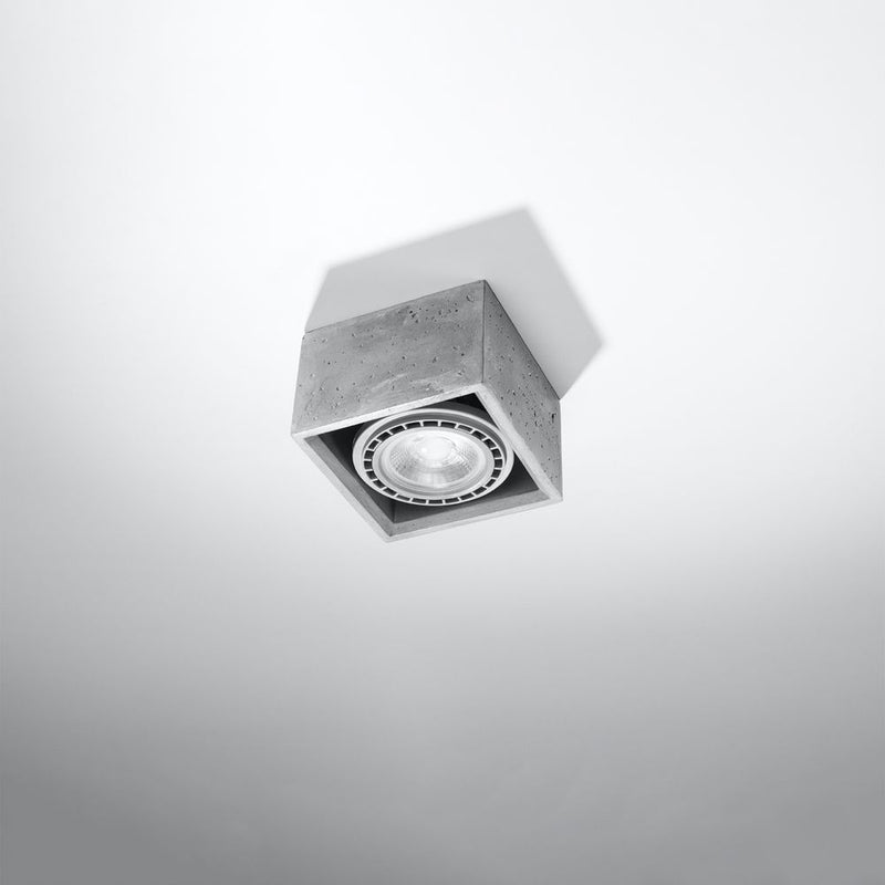 Concrete Quatro Industrial Design Ceiling Lamp - High-Quality GU10 Bulb Included!