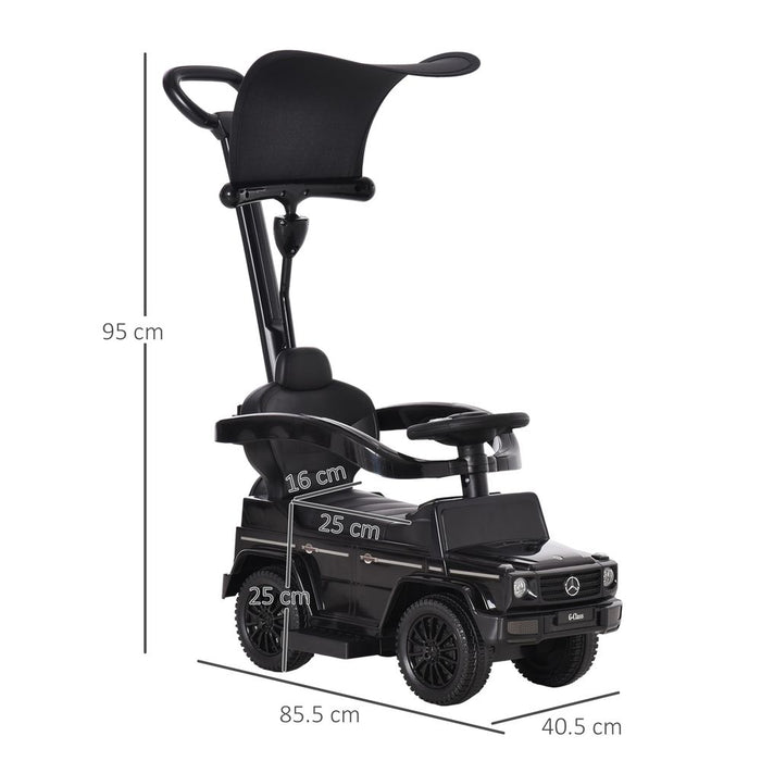 Benz G350 Ride-on Sliding Car Floor Slider Stroller Kids Vehicle, Black HOMCOM