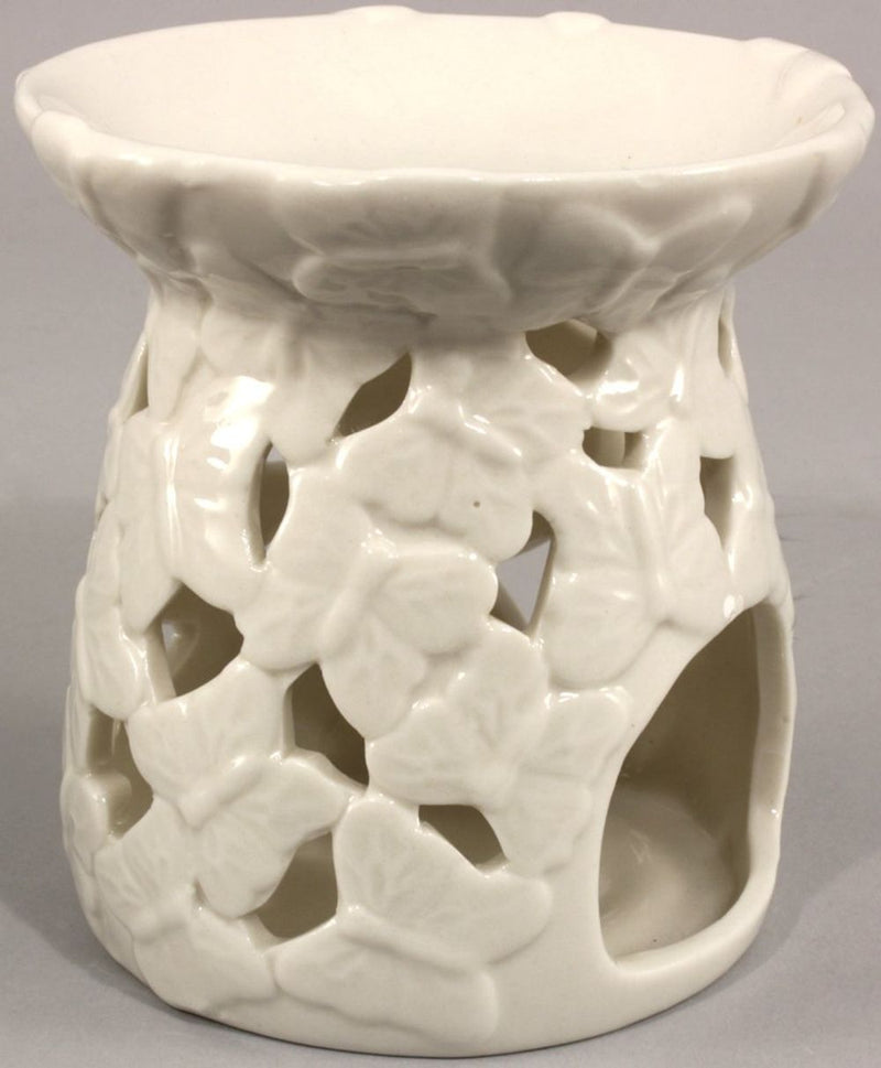 Premium White Ceramic Butterfly Oil Burner