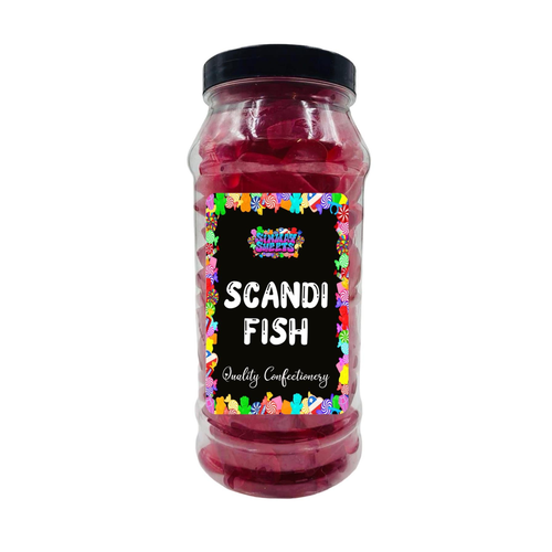 Cherry Fish Gummy Sweets Jelly Retro Sweets Gift Jar - 815g