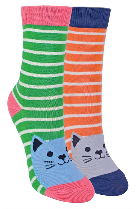 Miss Sparrow - Girls 2 Pack Bamboo Socks