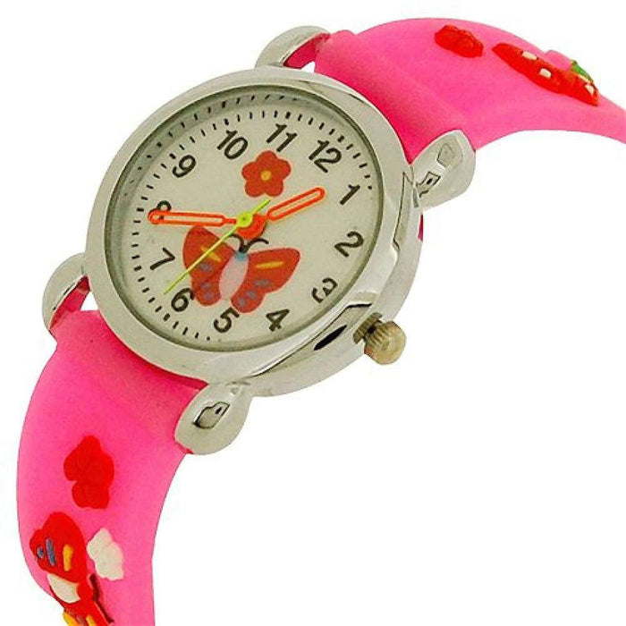 Relda Children's 3D Butterfly Silicone Strap Girl's Watch REL43 - High Quality & Fun"