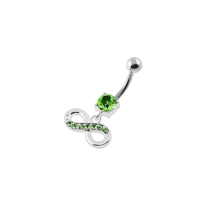 Jeweled Infinity Navel Belly Button Piercing