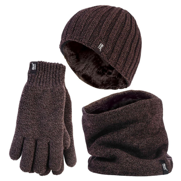 Heat Holders - Mens Hat, Neck Warmers & Gloves Set