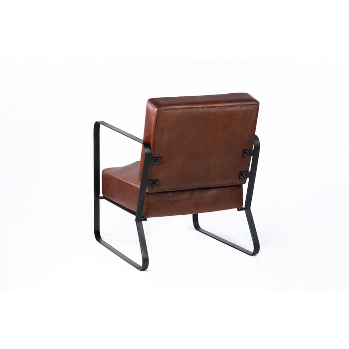 Premium Leather Chair - Industrial Style - 74CM Height