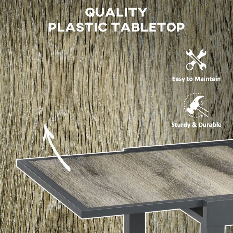 Outsunny Extendable Outdoor Dining Table - Aluminium Rectangular Patio Table