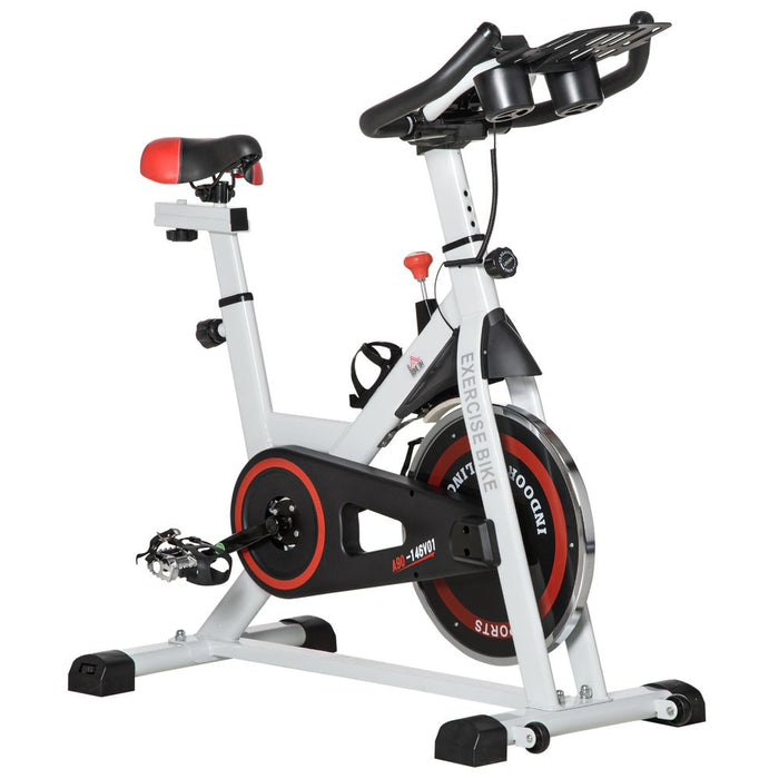 Premium 8kg Flywheel Exercise Bike | Adjustable Height/Resistance | LCD Monitor | HOMCOM