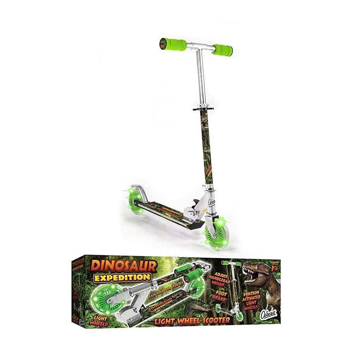 Ozbozz SV14699 Dinosaur Scooter 2 Wheel - Foldable & Lightweight with Non-Light Up Wheels