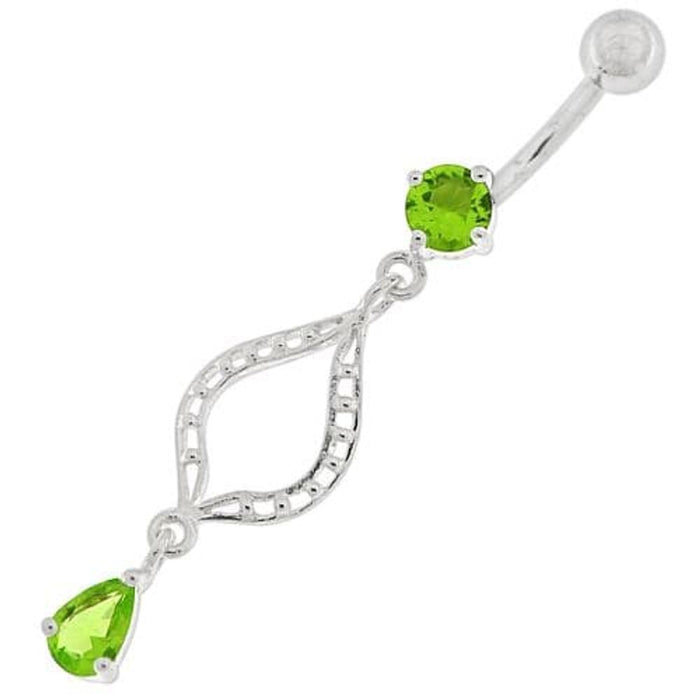 Ellipes Shape Dangling Belly Button Ring