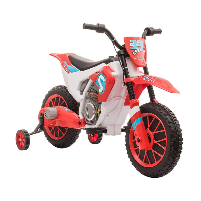 Premium Electric Ride-On Motorbike for Kids | Training Wheels | Ages 3-5 | Red