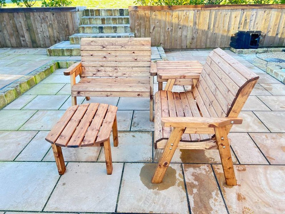 Premium Burghley Outdoor Furniture Set - Classic English Design, 10 Year Rot Free Guarantee, FSC-Sourced Materials