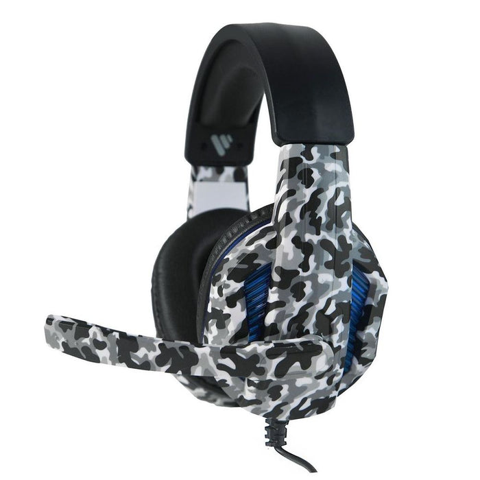 Vybe Camo Gaming Headset - PS, Xbox & PC - AUX-in Support - Artic Grey - LED Lights - Compatible - User Manual