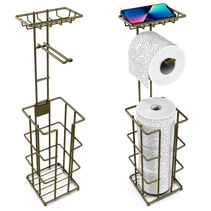 Vinsani Metal Toilet Roll Holder & Storage