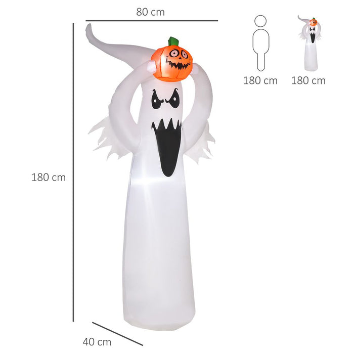 6FT 1.8m LED Halloween Inflatable Deco Floating Ghost & Pumpkin Party Outdoors