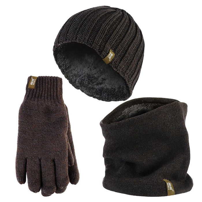 Heat Holders - Mens Hat, Neck Warmers & Gloves Set