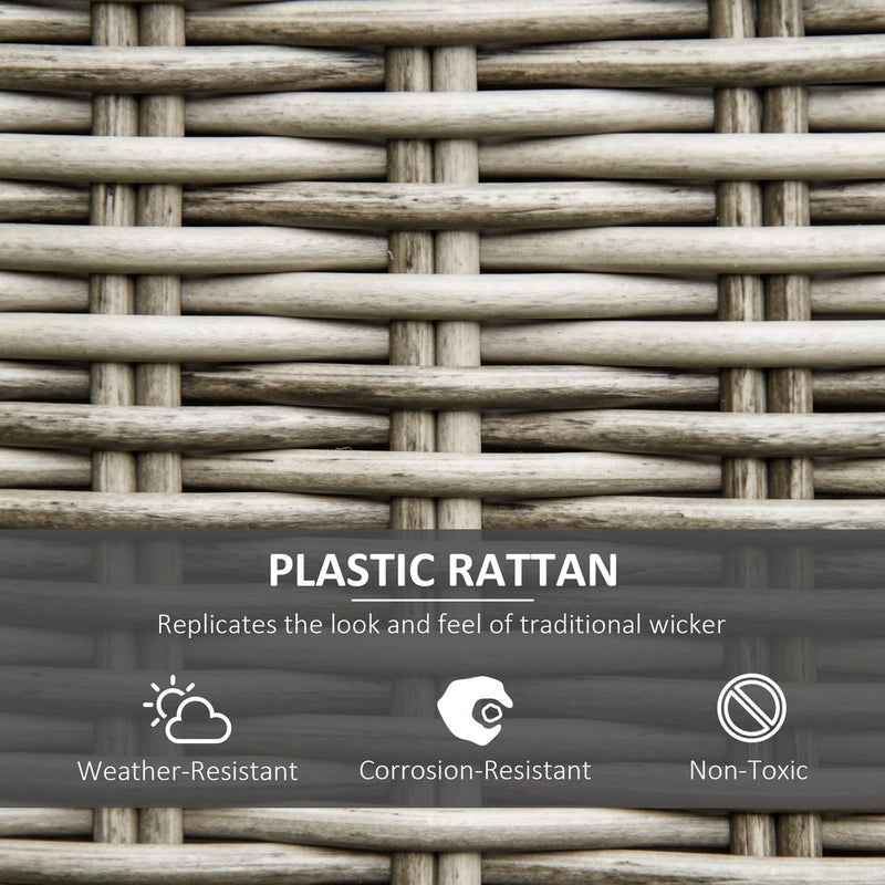 Transformable 8-Seater Rattan DaybedTable | Premium Quality with Olefin Cushion