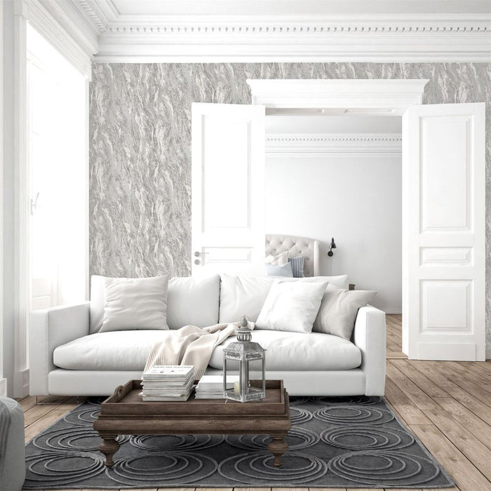 Luxe Texture Pewter Wallpaper - High-Quality & Attention to Detail - Perfect for All Demographics