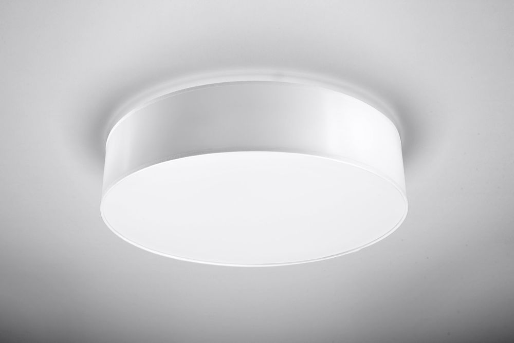 Premium White LED Ceiling Lamp - Arena 45: Loft Design, E27 LED, High-Quality Construction