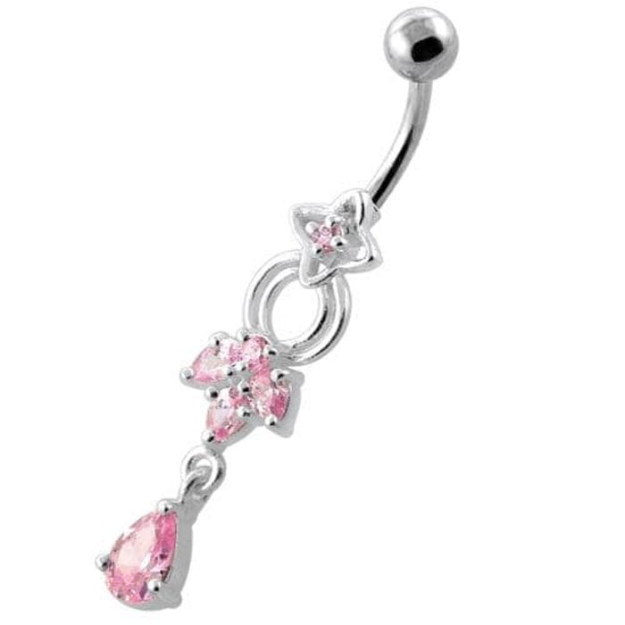 Fancy Jeweled Dangling Navel Belly Ring