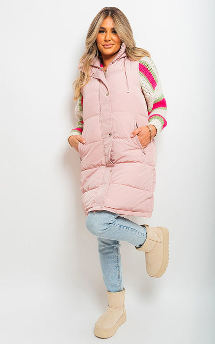 Allyson Midi Longline Padded Puffer Gilet - Stay Warm & Stylish All Year Round!