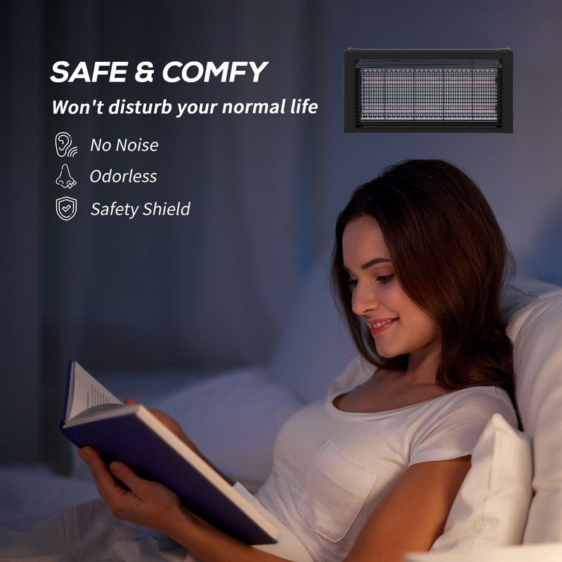 HOMCOM Fly Killer, Infrared Light, Hanging/Freestanding, Black