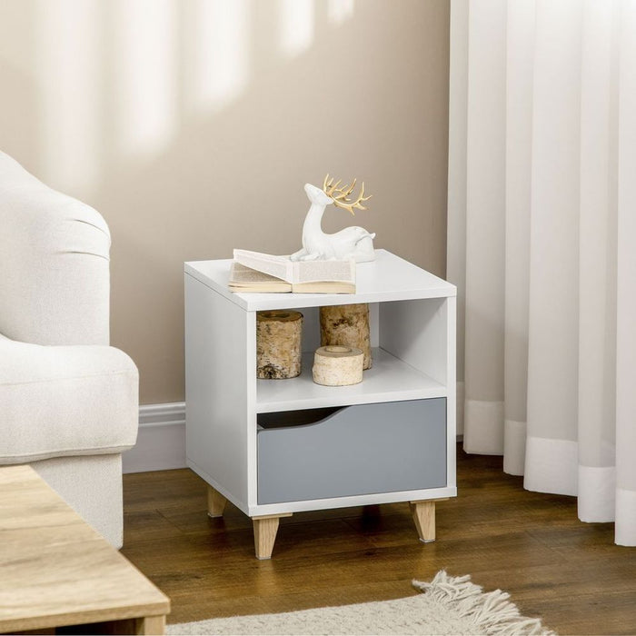 Modern Nightstand - 2-in-1 Storage Solution for Bedroom & Living Room