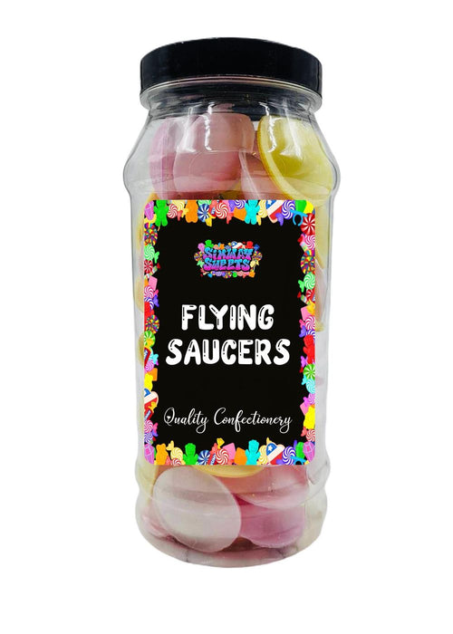 Flying Saucer Sweets: Retro Sweets Gift Jar | Fried Eggs | Ready to Gift | Delivered to Your Door | Date Assured