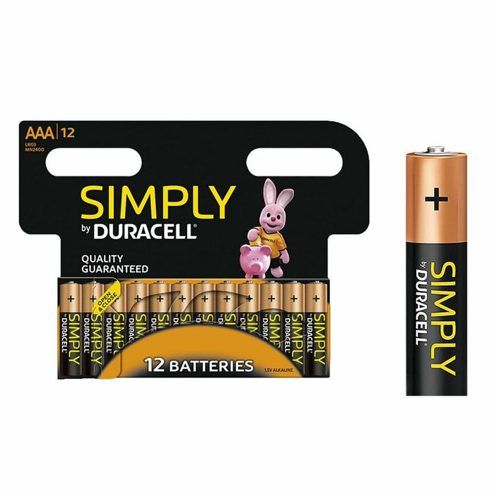 DURACELL AAA Non Rechargeable Batteries, 12 Pack | High Quality Alkaline LR6 MN1500 1.5V