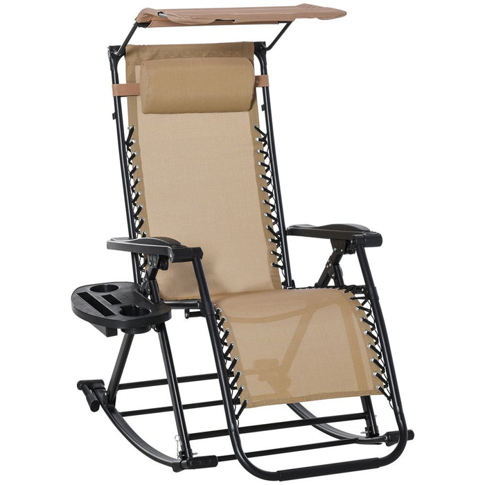 Ultimate Zero-Gravity Rocking Chair with Adjustable Back - Outdoor Lounge Seat