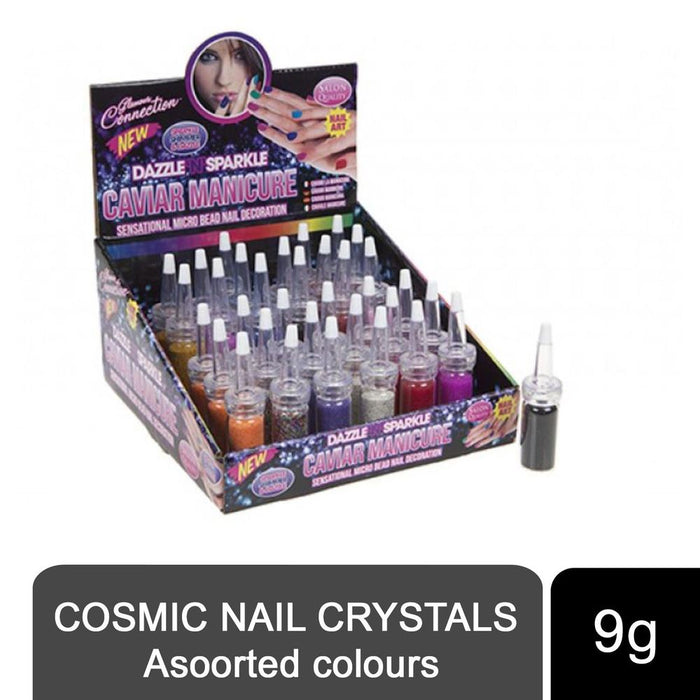 PMS Cosmic Nail Crystals - Assorted Colors for an Exciting Look, 17g