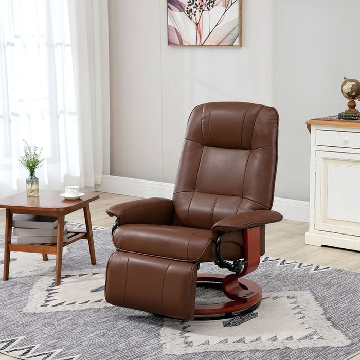 Ultimate Comfort: HOMCOM Ergonomic Office Recliner Sofa Chair, PU Leather, Brown