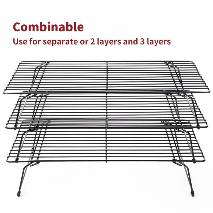 Durable VINSANI Cooling Rack - Non-Stick & Easy to Clean – Collapsible Space Saver – Wide Usage - High-Quality Materials