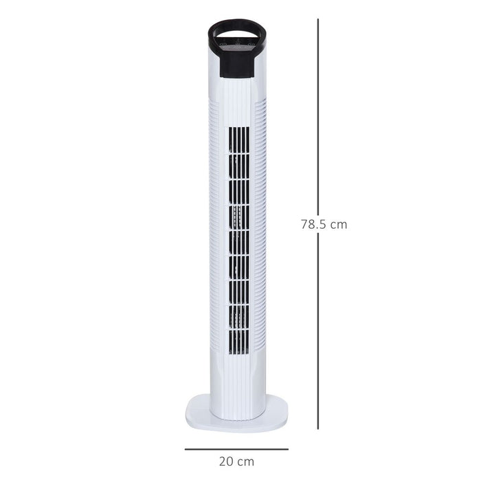 Tower Fan, 3 Speed 3 Mode, Oscillation Remote Black/White