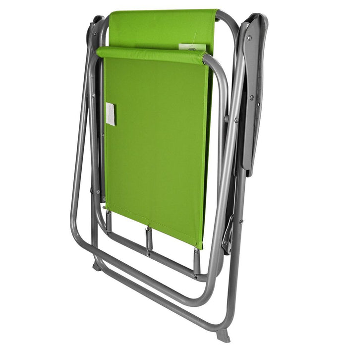 Spring Beach Chair - Foldable, Lightweight, Durable - Perfect for Camping, Garden, Beach - Green - AS-57150, AS-44037