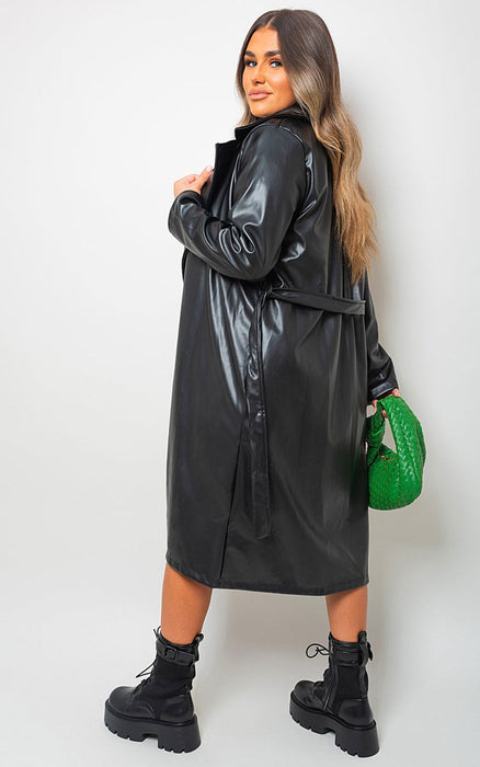 Meredith Longline Belted Trench Coat