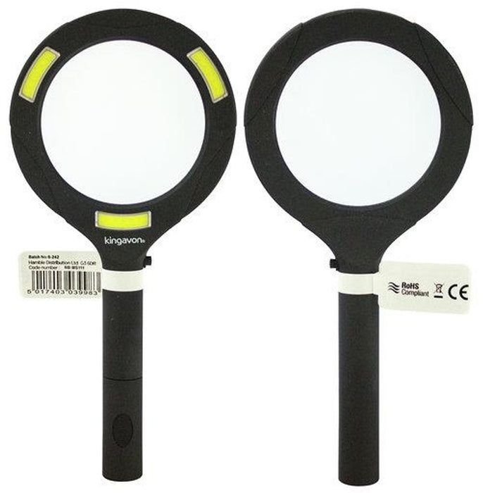 Kingavon 3W COB LED Magnifying Glass - High Quality, Lightweight, 3x Magnification, 80mm Lens Diameter