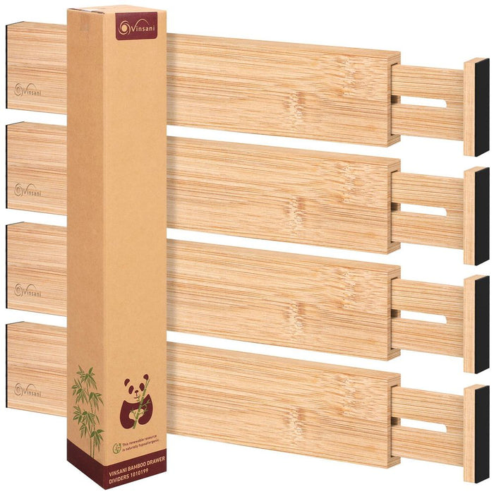 Premium Bamboo Drawer Dividers - Organize with Ease!