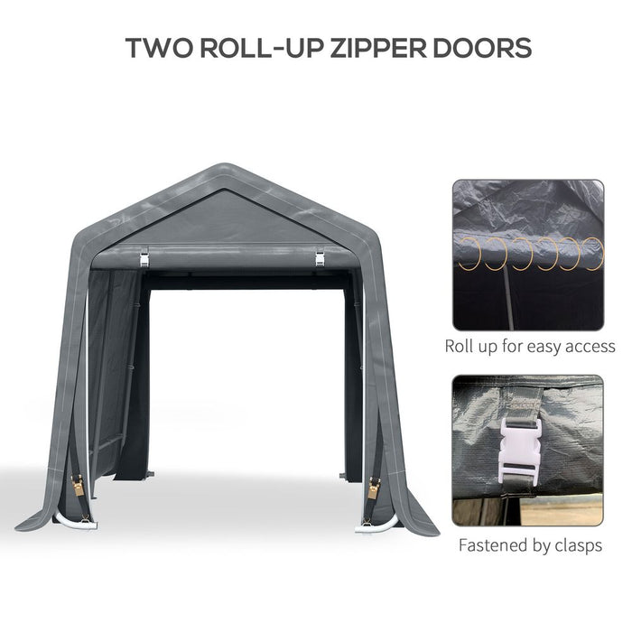 Ultimate Storage Tent, Heavy Duty Metal Frame 2.8x2.4x2.4m, Dark Grey