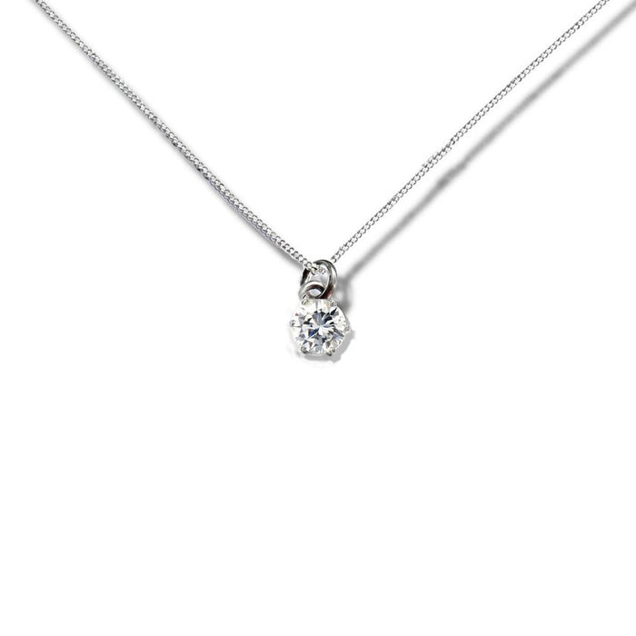 Dazzling CZ 6mm Silver Necklace