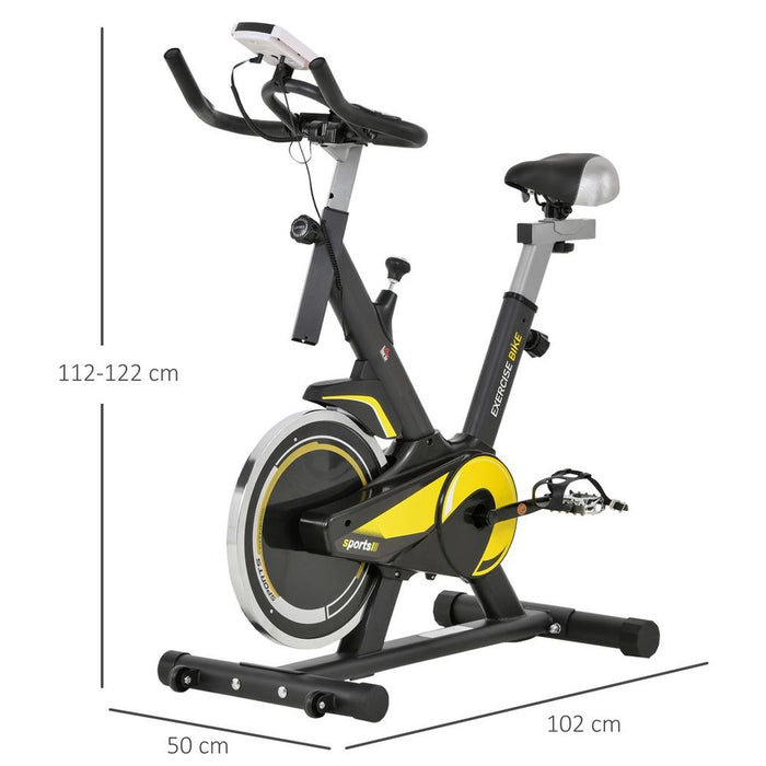 HOMCOM Exercise Bike 10KG Flywheel Cycling | Adjustable Resistance & LCD Display