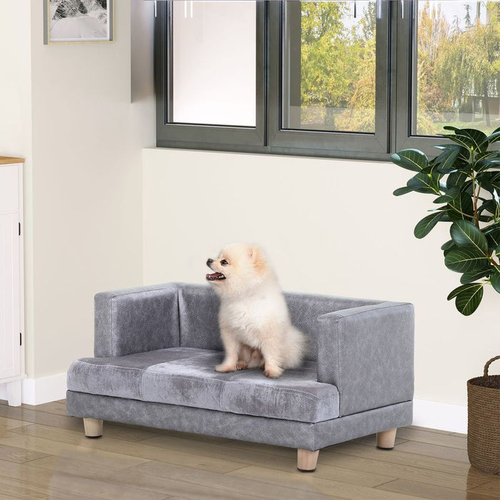 Premium Grey Dog Sofa Bed - Soft & Padded - Perfect for Small-Sized Dogs - Professional Quality