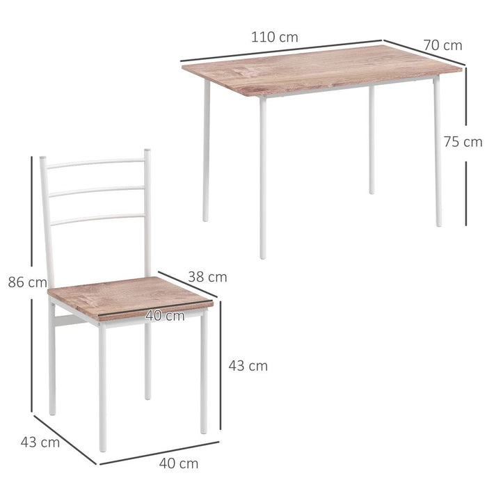 Premium Dining Table Set - Space Saving, 4 Chairs, Minimal Industrial Style, Quality Materials