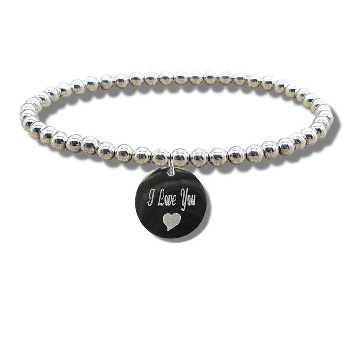 I Love You Disc Bracelet & Heart Symbol" - High Quality, Gift-Worthy Jewelry for Any Occasion